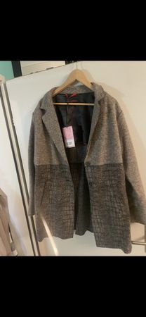 Mantel Frieda & Freddies grau gemustert Grösse 42 neu