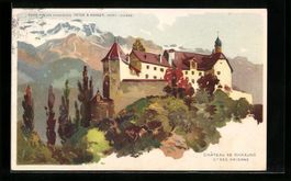 Künstler-AK Rhäzuns, Chateau, 1921