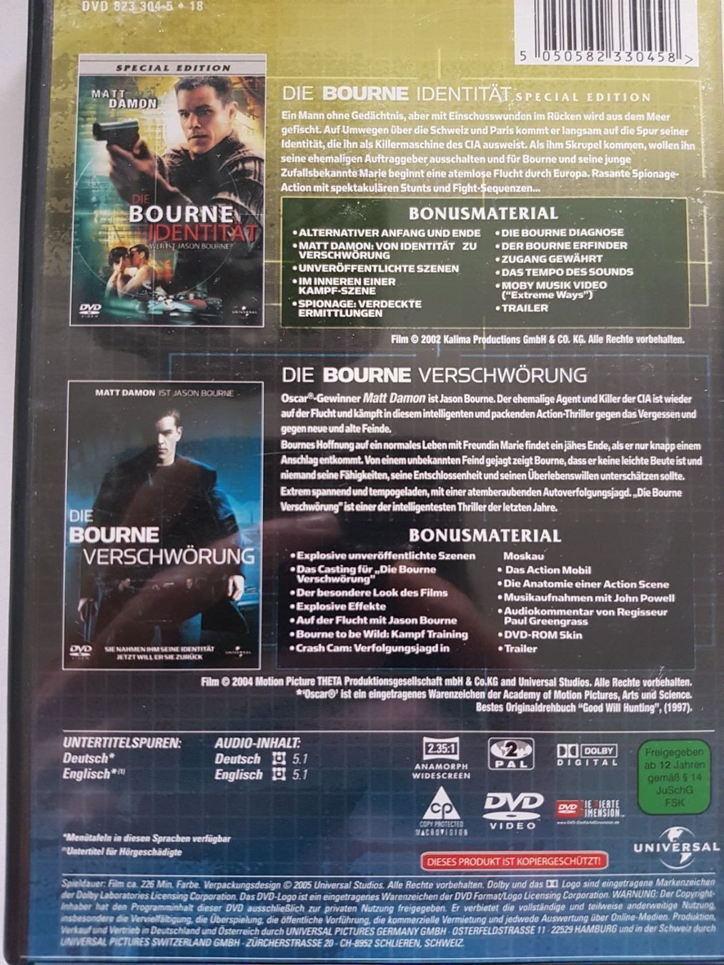 Tutti i DVDs: die bourne 1 + 2 - (2 Filme in einem) – Usato da Dübendorf venduto da kb86_MOVIE 1