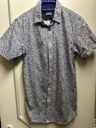 Herren Kurzarmhemd Slim Fit Gr 37/38