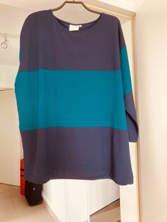 Shirt blau grün von Ritva Falla xl