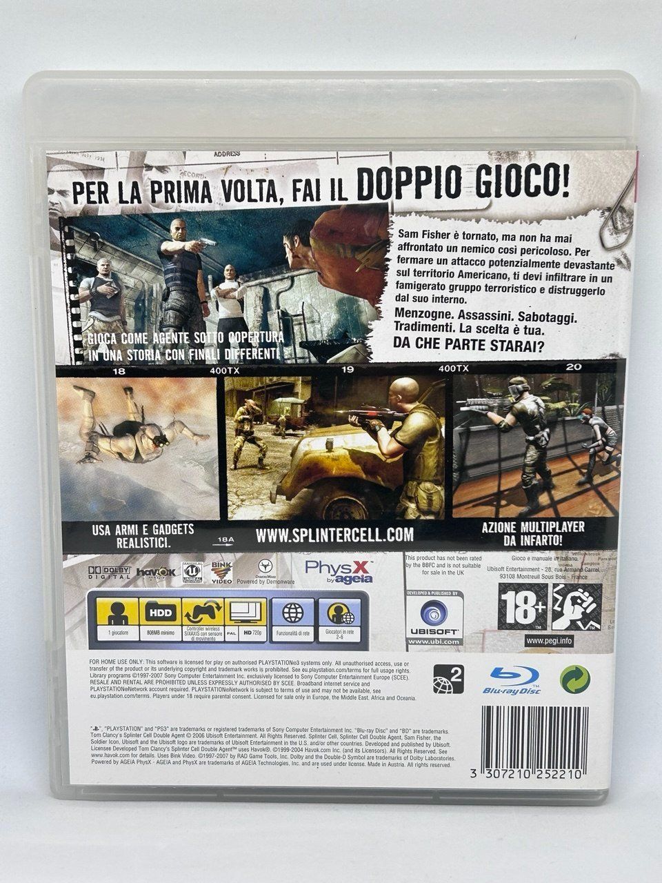 Sony Giochi: Tom Clancy's Splinter Cell: Double Agent per PlayStation 3 – Usato da Giubiasco venduto da LorisVale 1
