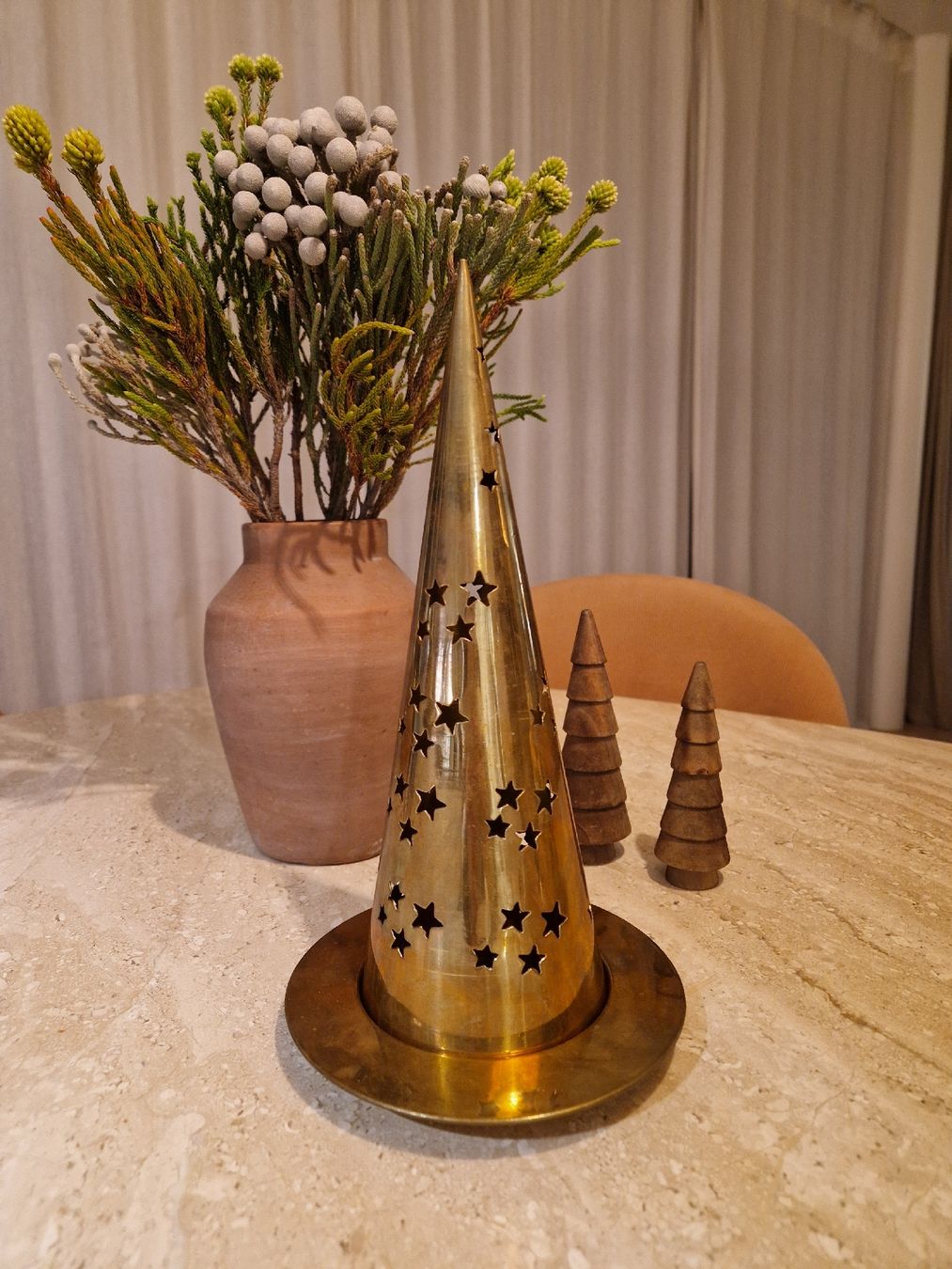 Portacandele: Messing Windlicht Kerzenhalter Sterne – Usato da Obfelden venduto da Vintage-to-go