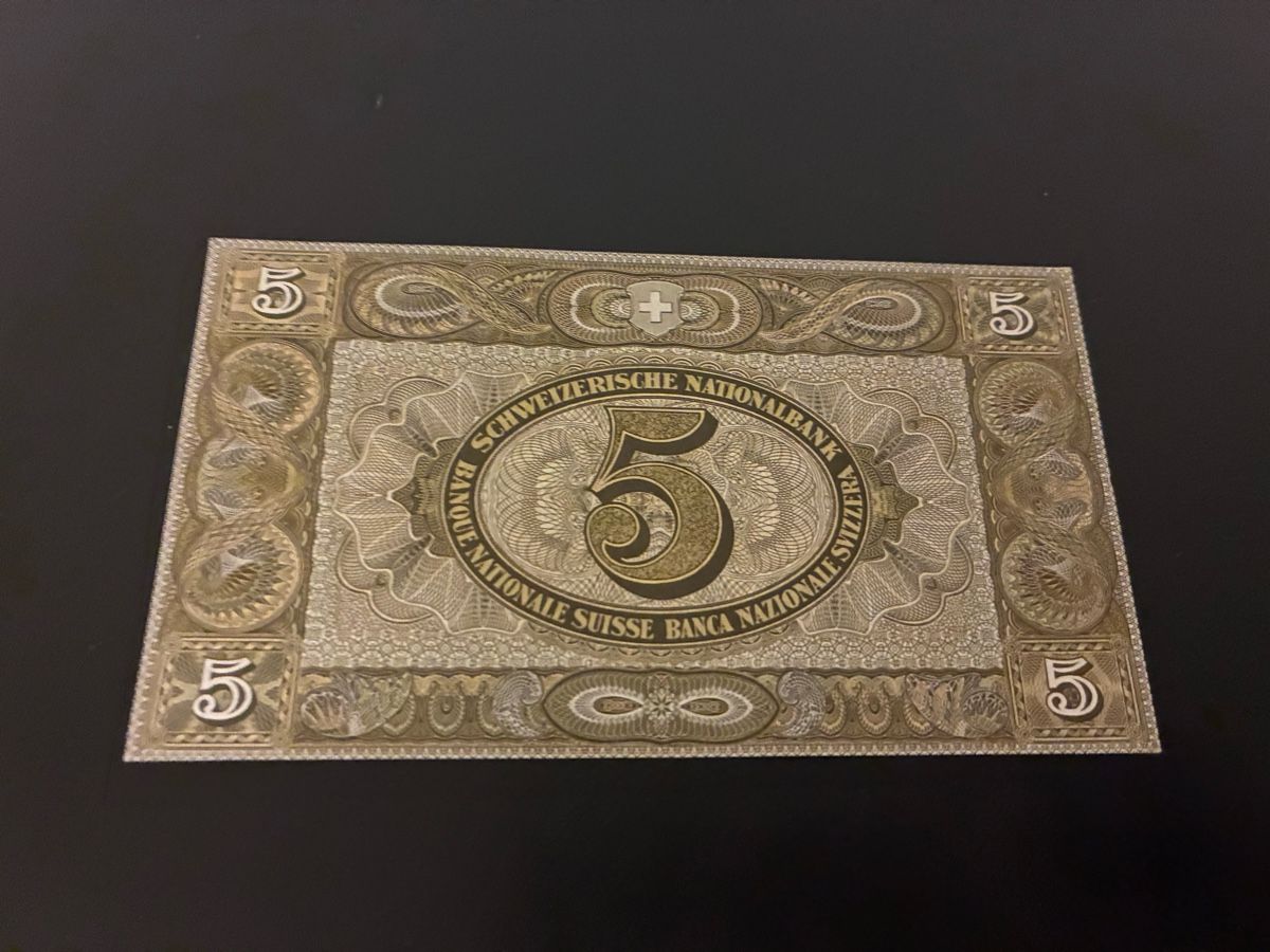 Banconote: 5 Franken 1949 bankfrisch  – Nuovo (secondo la descrizione) da Dällikon venduto da Woldbanknoten 2