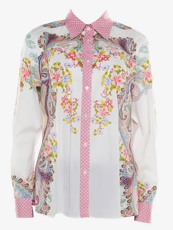 Etro Paisley Floral Button Down Shirt Hemd wie Zimmermann