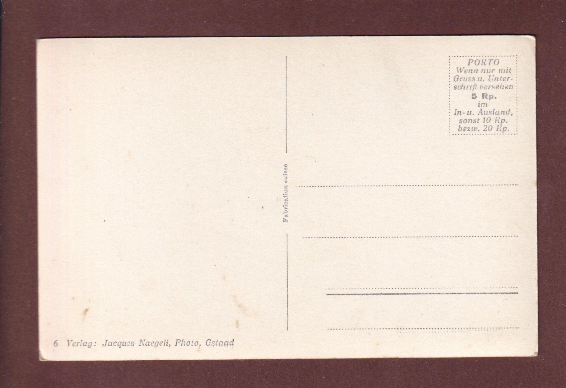 Cartoline postali: INTERLAKEN - Alpenwildpark - Steinbock – Usato da Pully venduto da nicecards-shop 1