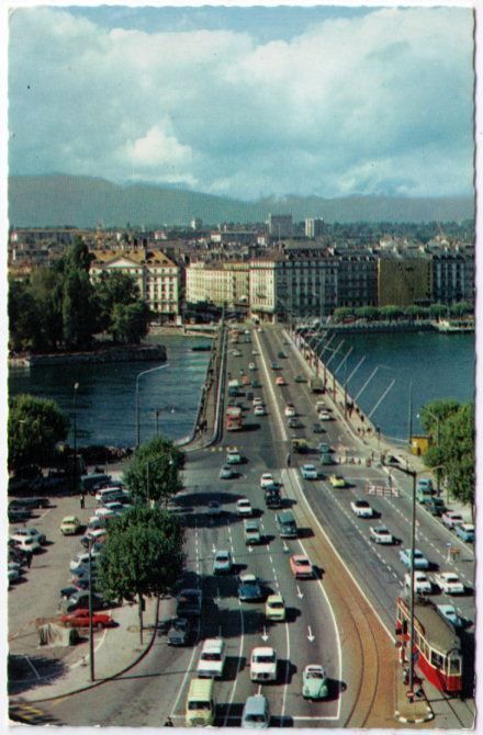 Cartoline postali: Genf / Genève -  Le Pont du Mont-Blanc – Usato da Binningen venduto da Mountainrider