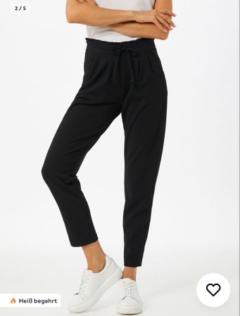 Elegante Stoffhose mit Rüschen Gr. M/32