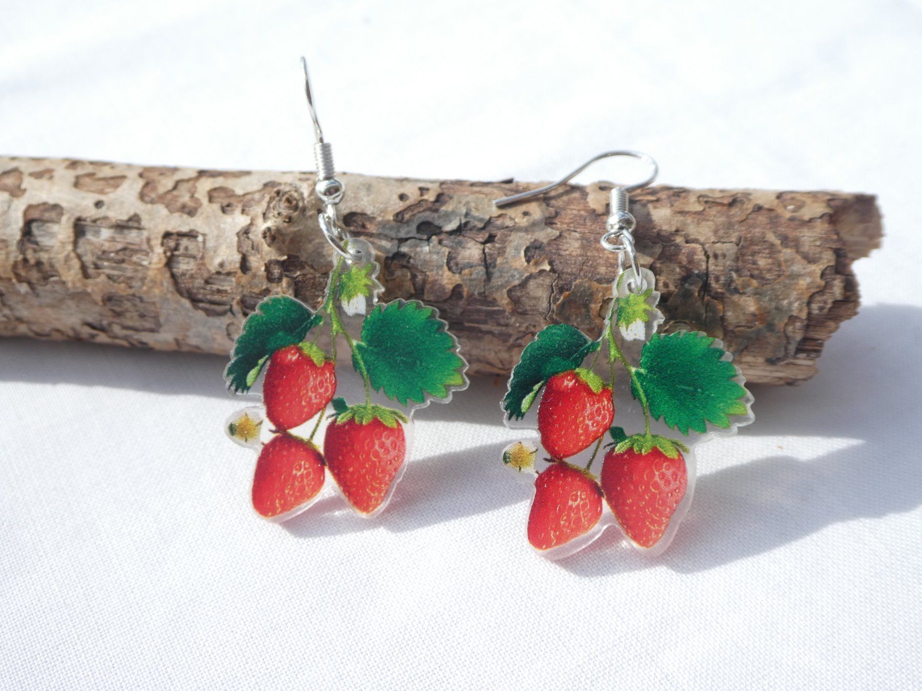 Ohrringe & -stecker: Ohrhänger 'Erdbeeren', Modeschmuck / NEU – Neu (gemäss Beschreibung) aus Gattikon von kaandooh 1