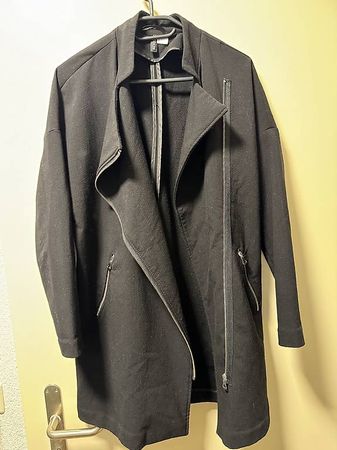 Schwarzer H&M Mantel Gr. 34 Übergangsjacke Herbst Winterj...