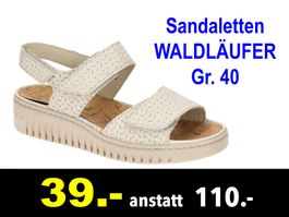 🔴 Sandaletten WALDLÄUFER Gr. 40 Keilabsatz /406B