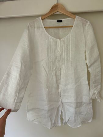 Leinen Bluse Gr S