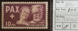 W) 274, PAX Altes Ehepaar Falz Kt. 100.-