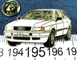 AUDI 80 AVANT WEISS ENAMEL PIN 37mm VINTAGE TOP-QUALITÄT