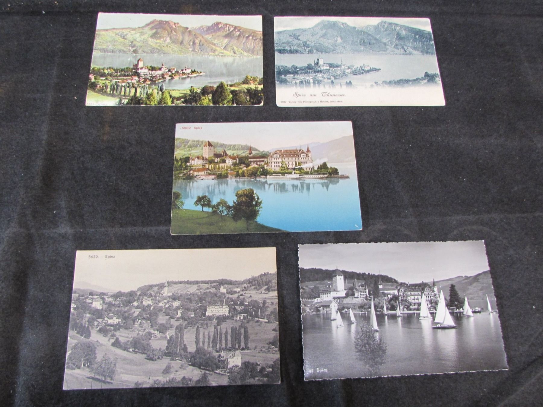 Ansichtskarten: 5 alte AK, Spiez – Gebraucht aus Walchwil von Shells1 2