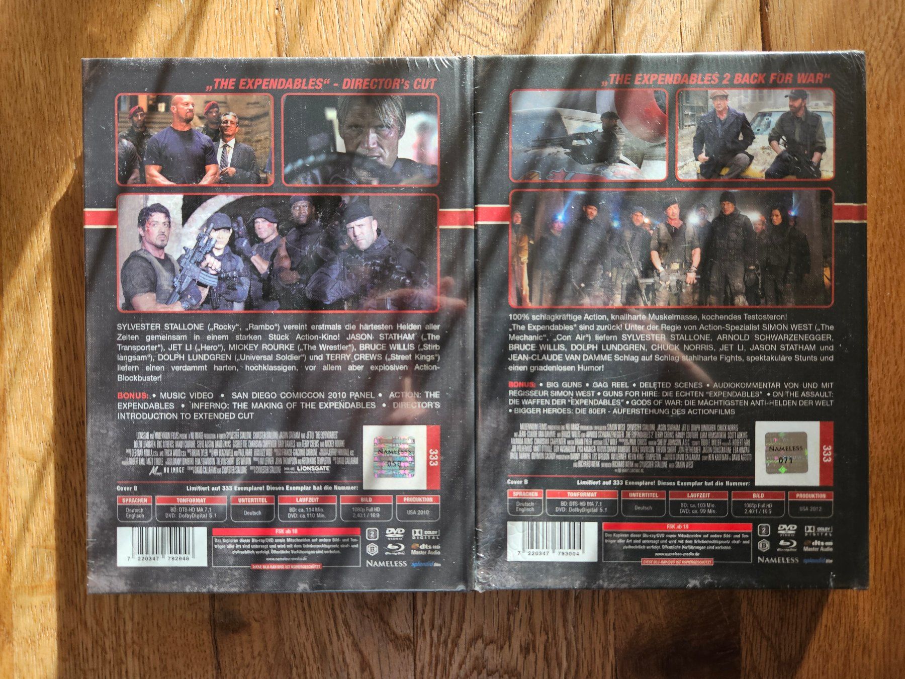 Tutti i DVDs: The Expendables 1 + 2 uncut von Namless media – Nuovo e nell'imballaggio originale da St.Gallen venduto da Capsule_Corporation 2