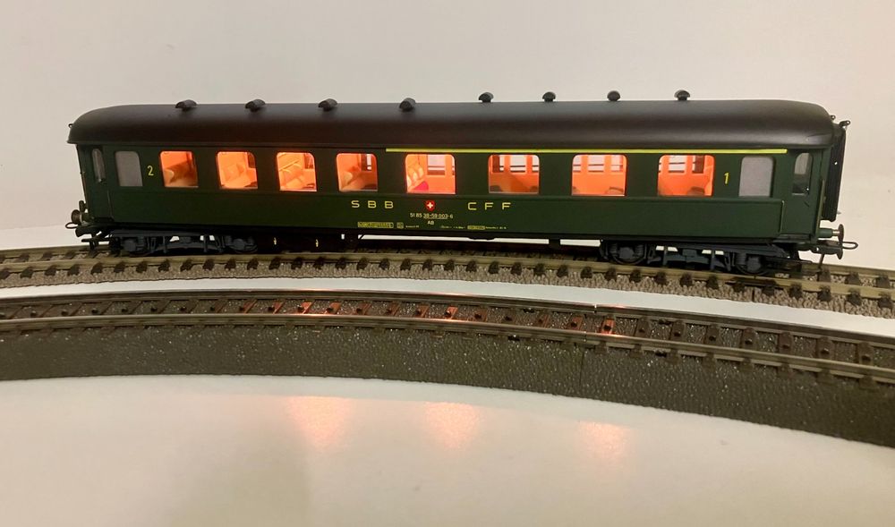 METROP 7060= Abteilwagen SBB AB 003-6 1./2. Kl. - NEUWERTIG 1