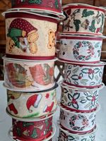 12 ROLLEN WEIHNACHTSBAND GESCHENKBAND