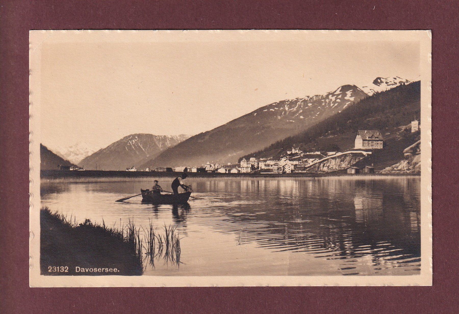 Cartoline postali: DAVOS - Fiescher auf Davosersee - 1918 //Eckbug // – Usato da Pully venduto da nicecards