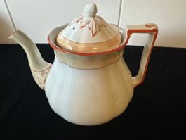 Antike Teekanne Villeroy & Boch Mettlach Dekor