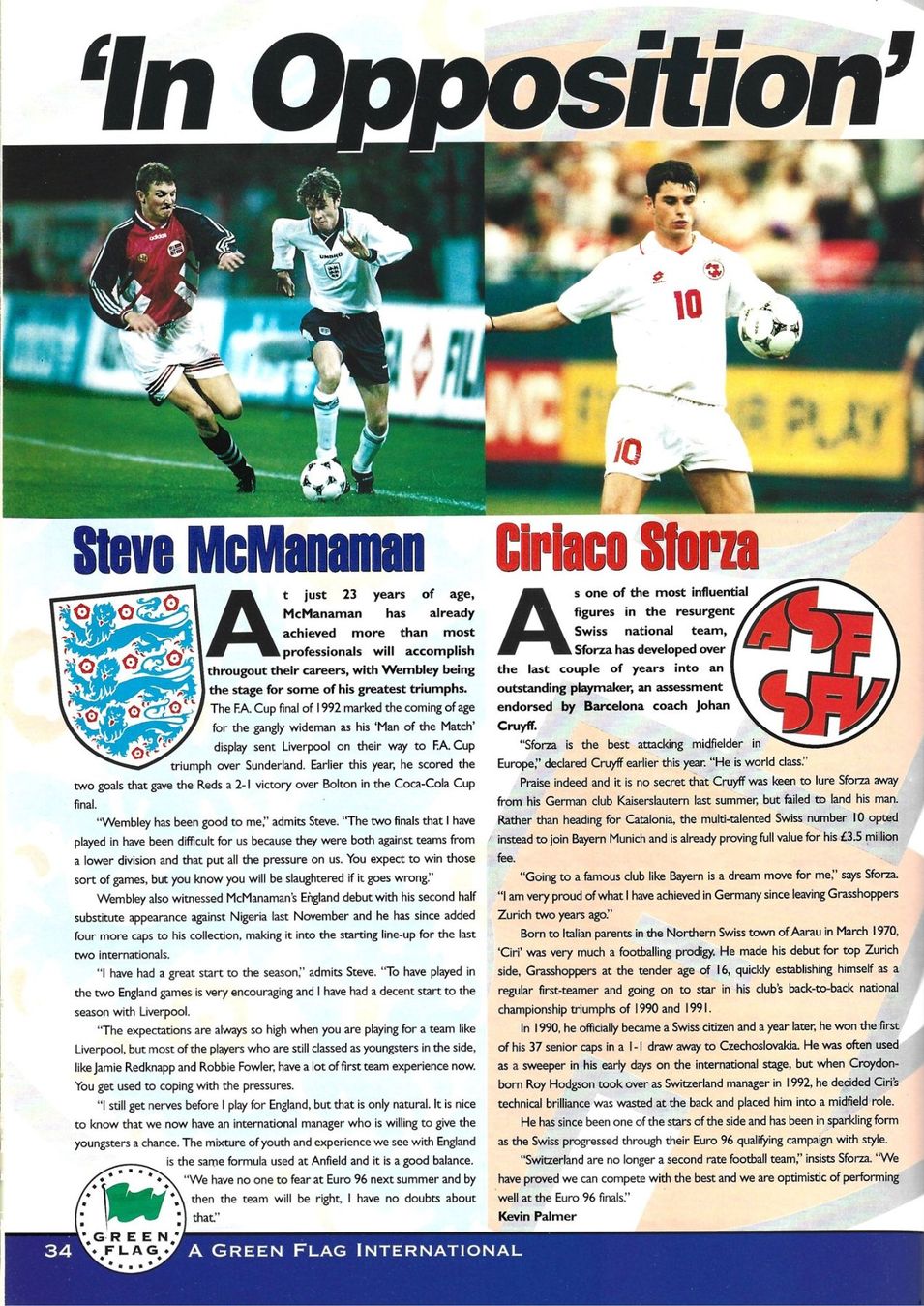 Riviste & Magazine: Fussball-Matchprogramm England : Schweiz 1995 – Usato da Dielsdorf venduto da bonambler 6