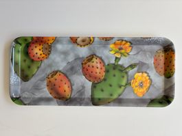 Melamin Serviertablett Kaktusfeige 38x15 cm Italien