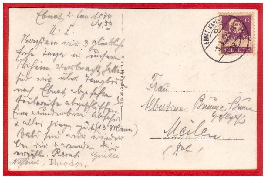 Cartoline postali: EBNAT MIT SPEER 1934 – Usato da Grüningen venduto da Kartenlaube 1