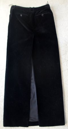 Saint Laurent llanger Rock aus Samt ongue jupe en velours 36