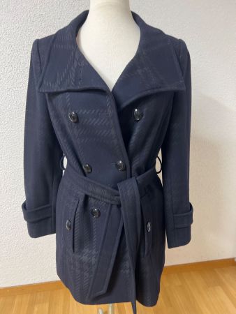 Tolle lange Jacke, kurzer Mantel Wolle  Basler 38