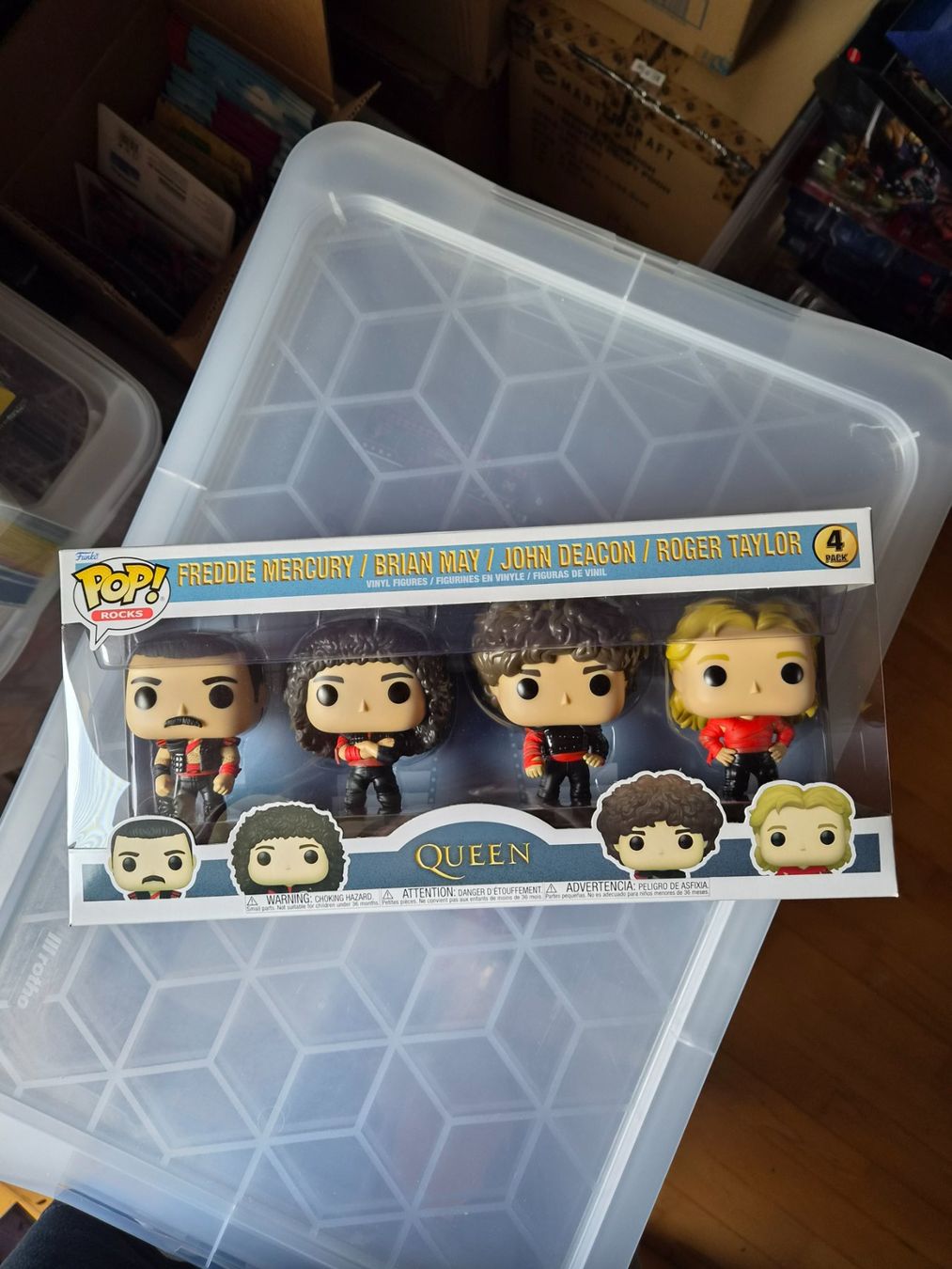 Funko Figuren: Funko Pop Rocks Queen 4-Pack Freddie Brian John Roger – Neu und originalverpackt aus Sisseln AG von schenk-figuren