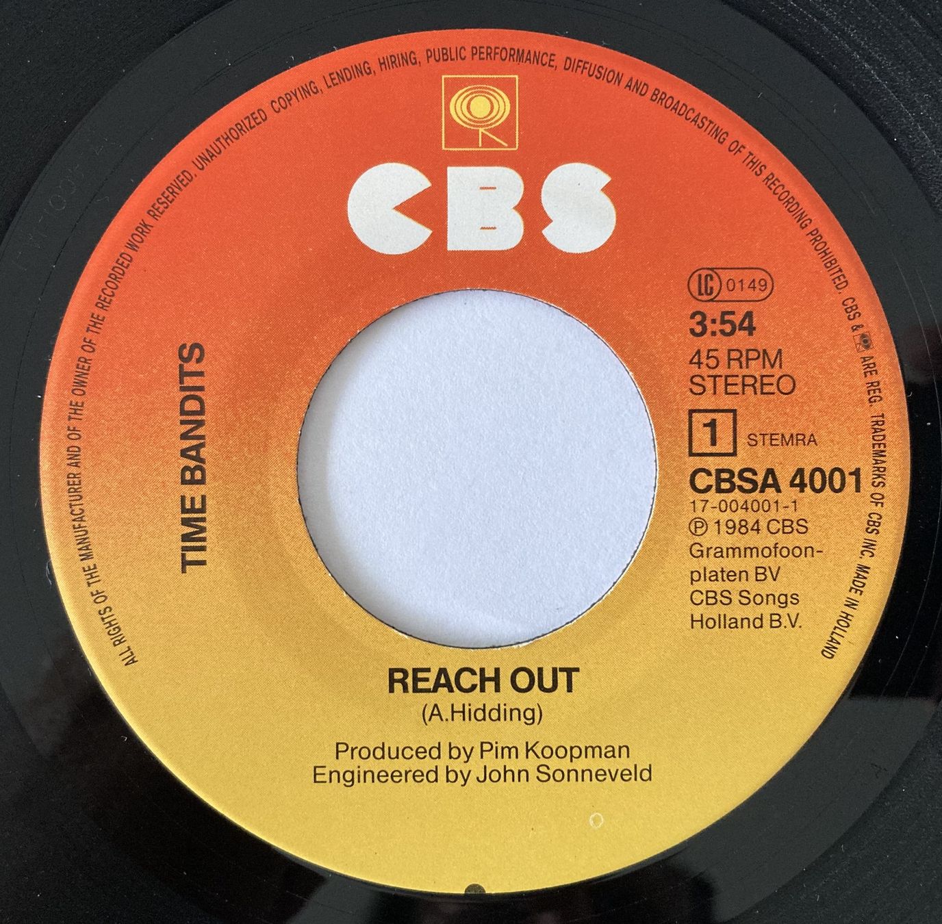 Schallplatten: TIME BANDITS - REACH OUT – Gebraucht aus Bottens von hotter-than-hell 2