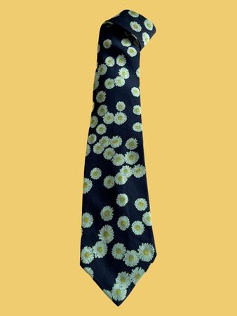 Krawatte Fabric Frontline Zurich Blumenmuster dunkelblau
