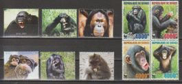 Timbres Malawi Guinée Singes 2011