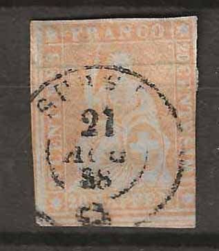 Tutti i francobolli: CH025f - Strubel 25f obl. – Usato da Trélex venduto da Phil_Albert