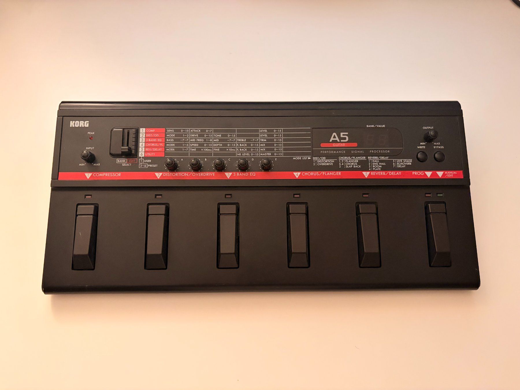 Korg Strumenti musicali: Korg A5 Guitar Multi-Effect Pedal Processor (Digital) – Usato da Kirchlindach venduto da L4uBusi