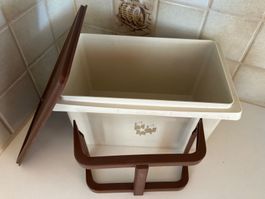 Retro Weihnachtsbox Tupperware 70er Vintage beige braun