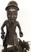 Mega XXL feine alte Benin Bronze Skulptur Höhe 53 cm Kg 8,2
