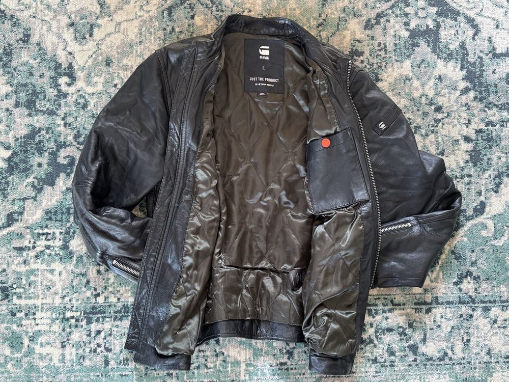 G-Star Raw Lederjacke Herren Grösse L - Top Zustand! 3