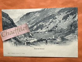 Saas-im-Grund, seltene alte Ansichtskarte, Top Zustand!