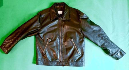 CALVIN KLEIN Lederjacke L schwarz