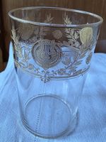 Vintage Trink Glas Gold geätzt und geritzt Eugènie