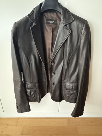 Lederjacke Weekend MaxMara braun Damen Kurzjacke