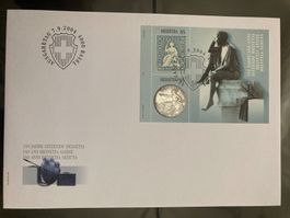 Schweiz 2004 Block 100 Jahre Sitzende Helvetia Ersttagsbrief