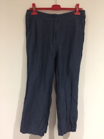 Vintage Essentiel Sommer Hose Leinen Viscose mix blau Gr 40