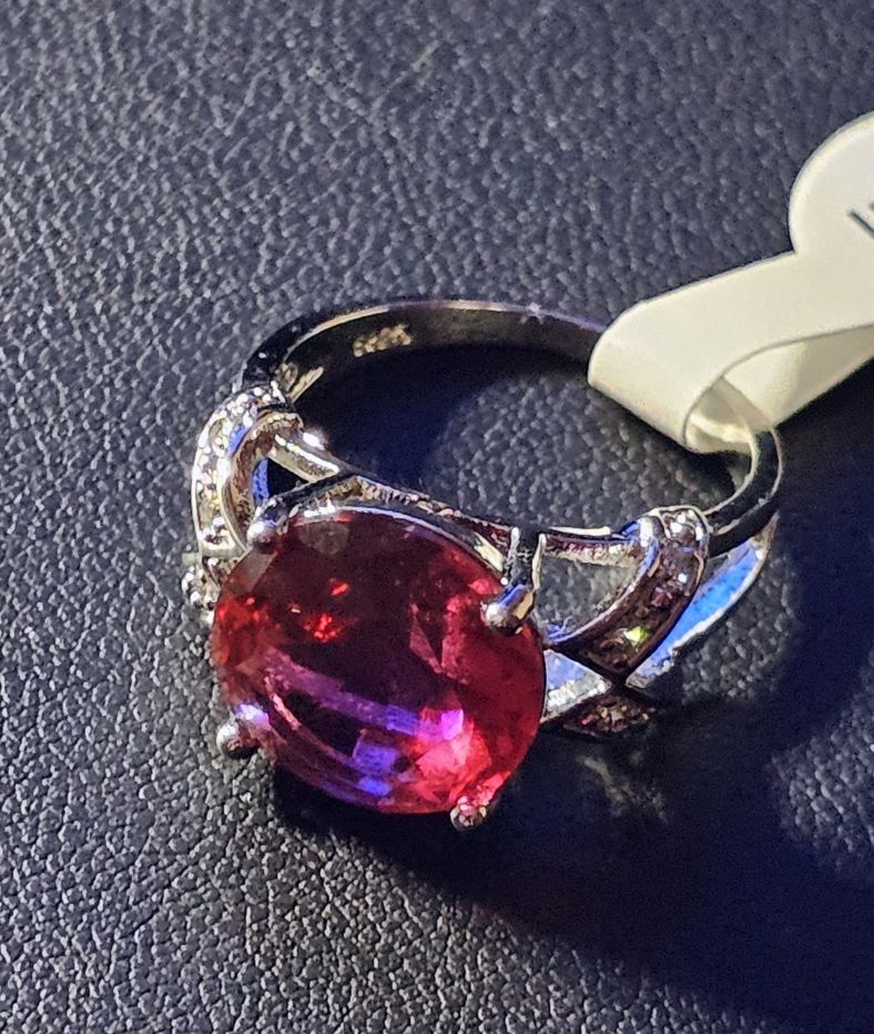 Bagues: Eleganter Ring mit Turmalin, 925 versilbert Gr. 7 – Neuf (Voir description) à Grenchen par maretop