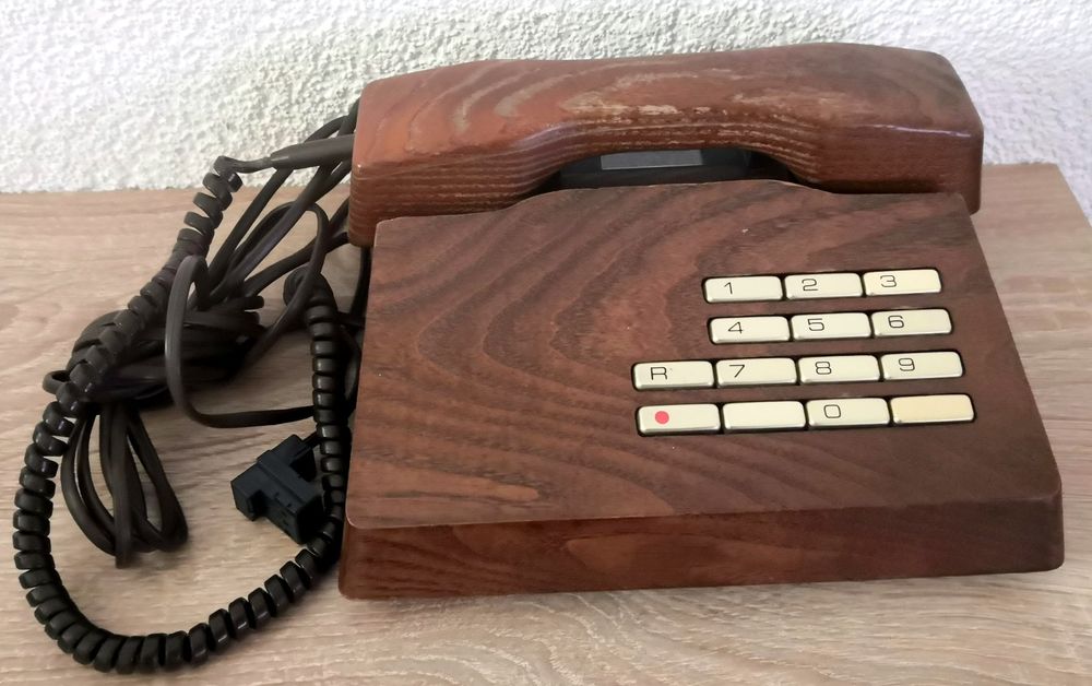 Téléphone Fixe Vintage MAISA PTT - Beige - Filaire - Fabriqué En France