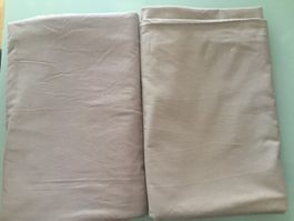 Duvetbezüge uni beige, 2 Stk. / 210 x 160 cm