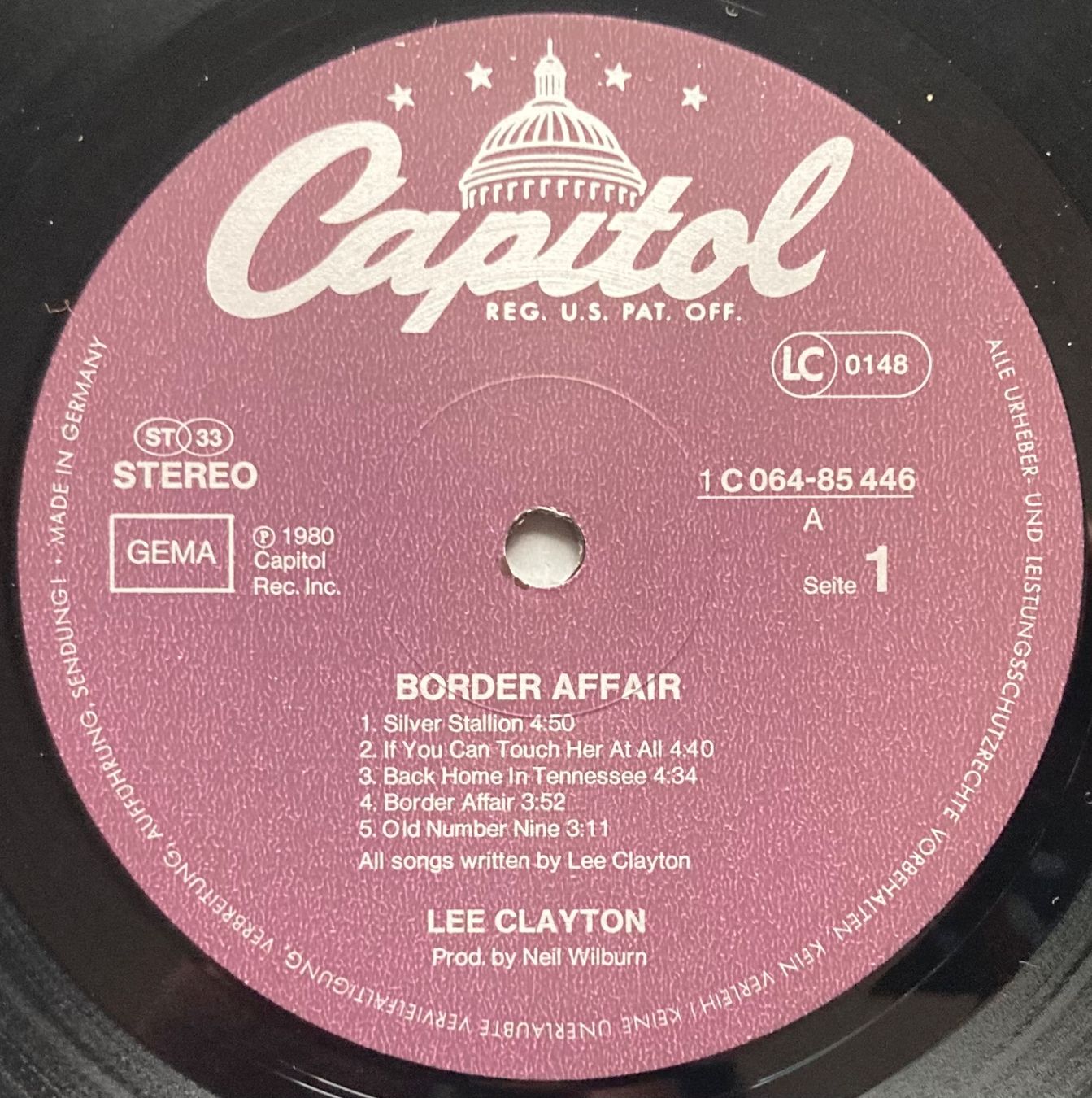 Dischi in vinile: LEE CLAYTON - BORDER AFFAIR – Usato da Poliez-Pittet venduto da Newtown-Records 3