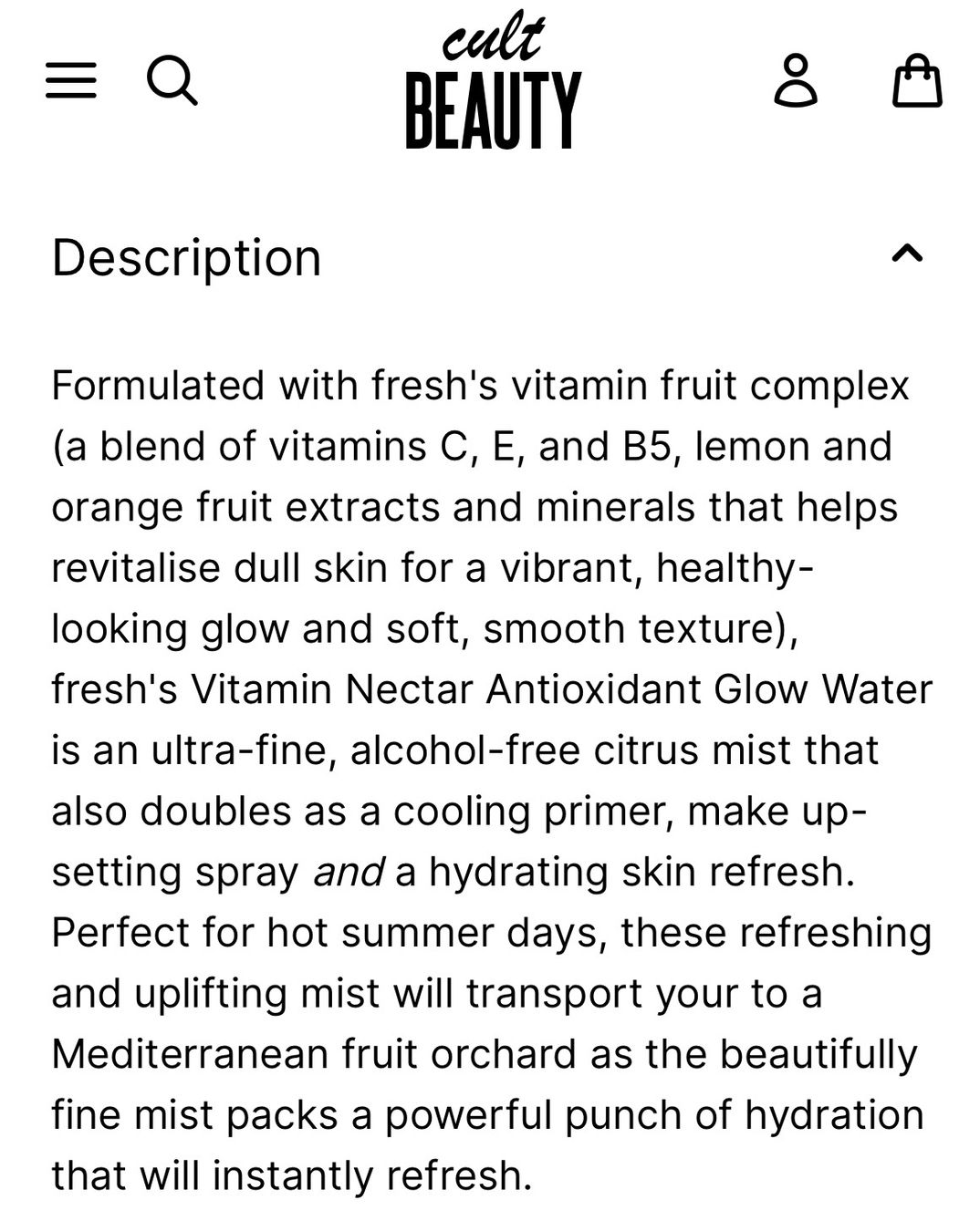 Sephora Make-up: Fresh Vitamin Nectar Antioxidant Face Mist 100ml. Neu – Nuovo e nell'imballaggio originale da Zürich venduto da deruja 9