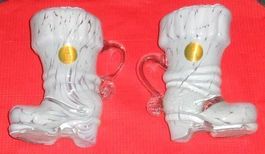 SELTENE GLAS STIEFEL VASEN